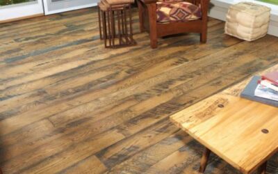 wide plank flooring with rustic finish