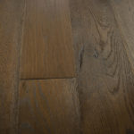 Wirebrushed white oak wide plank floor
