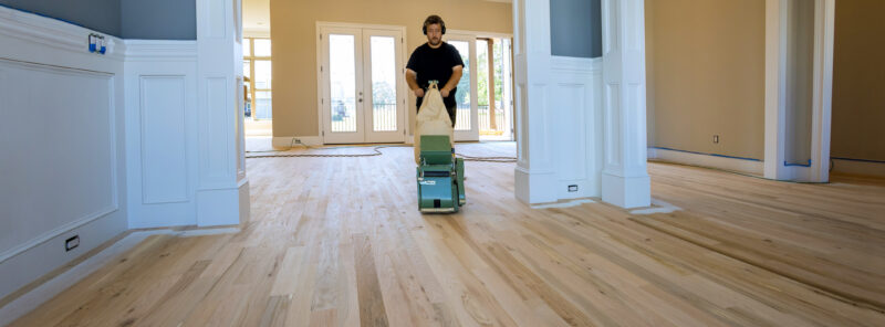 Refinishing a wide plank floor