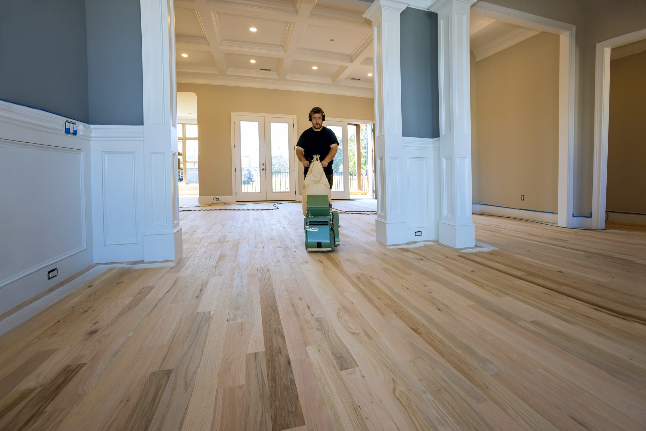 Refinishing a wide plank floor